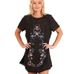 Bohemian Embroidered Short Sleeve Dress/Tunic